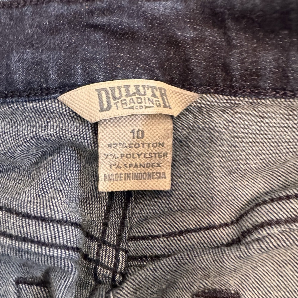 Duluth Trading Co Cropped Jeans Women's‎ Size 10 Blue Denim Pockets 30x22 - Picture 3 of 8